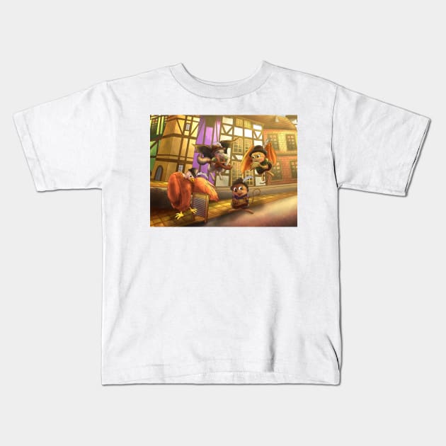 The Street Minstrels Kids T-Shirt by reynoldjay